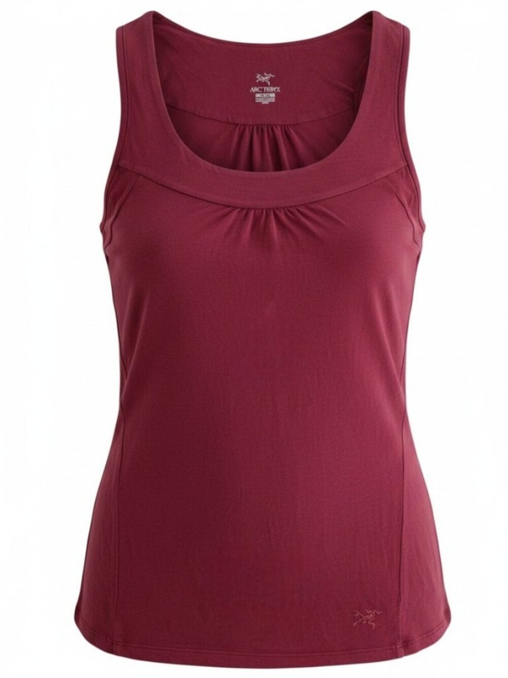 ARC'TERYX Burgundy Cotton Stretch Tank Top Outdoor Athleisure xs
